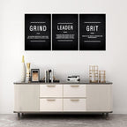 Motivational Grind Grit Leader Wall Art, Canvas Painting Wall Decor - Image 3