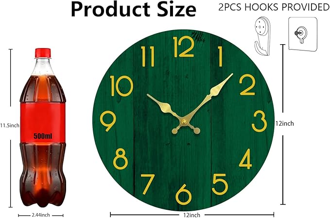 Wall Clock, Modern Wall Clocks Battery Operated, Silent Non Ticking Clock - Image 3