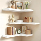 Floating Corner Shelves, Wall Shelf Set of 3, Shelves - Image 4