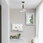 Wocred Set of 2 Rectangular Wall Mirror, Gorgeous Rustic Farmhouse Accent Mirror - Image 3