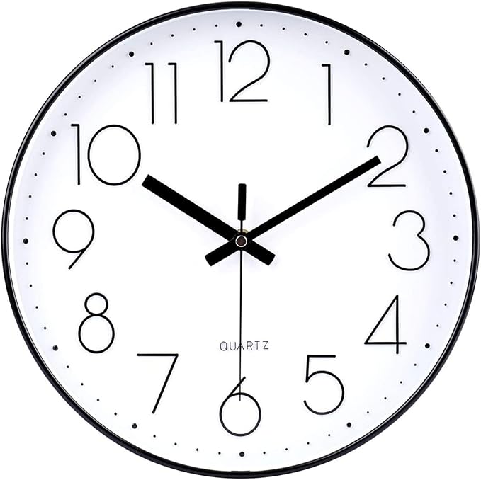 Wall Clock 12 Inch Silent Non-Ticking Modern Wall Clocks Battery Operated by HorizentWallClock