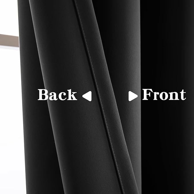 IGEMAEVE Blackout Curtains 108 Inch Length 2 Panels Set, Grommet Energy Saving - Image 3