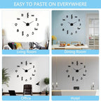 Large Modern Art Deco Wall Clock Silent Acrylic Unique Decorative Wall Clocks - Image 4