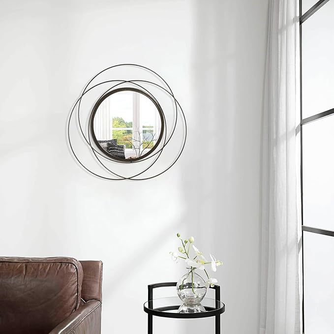 Circle Mirror Wall Decorative Metal Mirror Art Small Round Wall-Mounted Mirror - Image 4