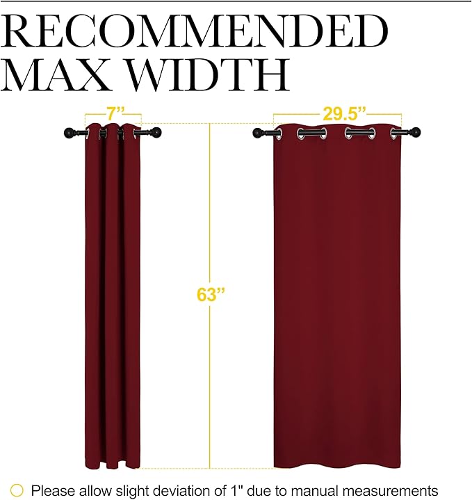 NICETOWN Christmas Window Curtains Blackout Drapes, Thermal Insulated Solid - Image 8