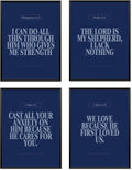 Locomiss Navy Blue Christian Wall Art Decor, Modern Bible Verse Prints by Unknown