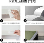 AJAZZ 100% Window Blinds Blackout Portable Blackout Curtains Adhesive Curtains - Image 3