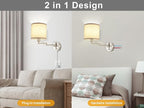 Plug in Wall Sconces with Remote Control, Dimming & Adjustable Colors - Image 7