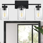 3-Light Bathroom Vanity Light, Modern Black Wall Lights - Image 7