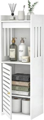 Narrow Bathroom Storage Cabinet, 4-Tier Slim Organizer by HaveaGreatDay