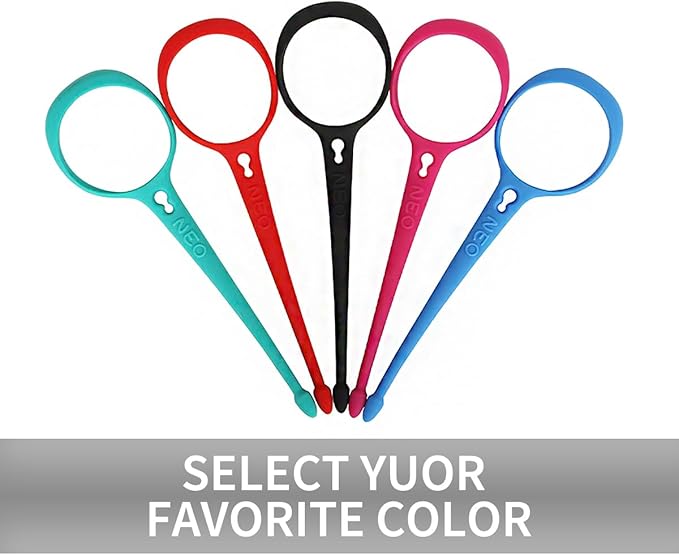 Neo Magnetic Silicone Ring Strap for Water Bottle - Water Tumbler Strap Versatile Sports Bottle Ring - Water Bottle Carrier Strap for Gym, Backpack, Belt, Hiking, Outdoors & More (Sky Blue)