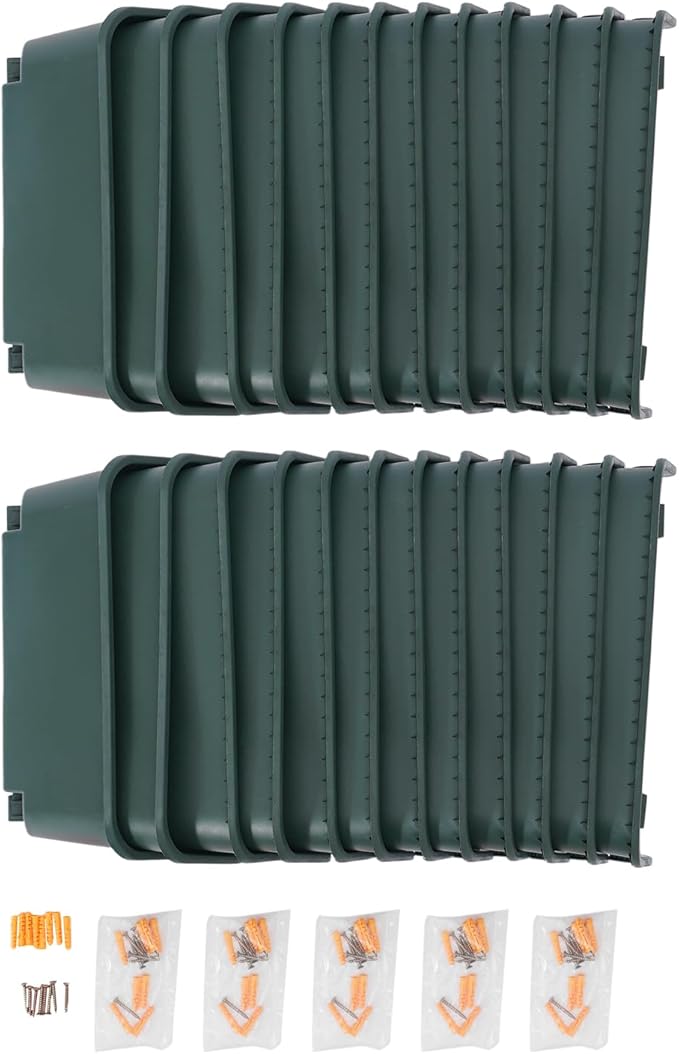 24 Pots Wall Mounted Planter, Plastic Wall Vertical Planter, - Image 3