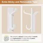Self Adhesive Wall Hooks for Hanging: Extra Strong 13 LB, Hook for Coat - Image 5