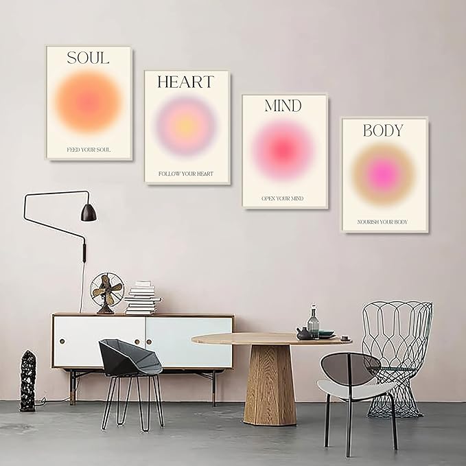 NCYEL 4 colorful abstract halo posters angel number positive energy - Image 6