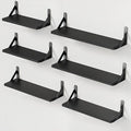 AMADA HOMEFURNISHING Wall Shelves Set of 6, Wood Floating Shelves by AMADAHOMEFURNISHING