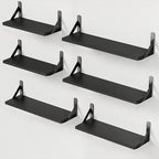 AMADA HOMEFURNISHING Wall Shelves Set of 6, Wood Floating Shelves by AMADAHOMEFURNISHING