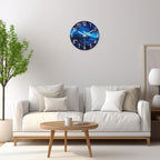Glass Wall Clocks Battery Operated 14 Inch Modern Abstract Wall Clock - Image 5