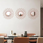 3 Pack Metal Mirrors for Wall Sunburst Wall Mirrors Home Décor Decorative - Image 5