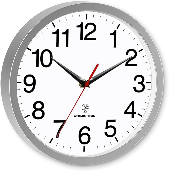 Rohioue Atomic Wall Clock Modern 10 Inch Battery Operated Analog Clock - Image 2