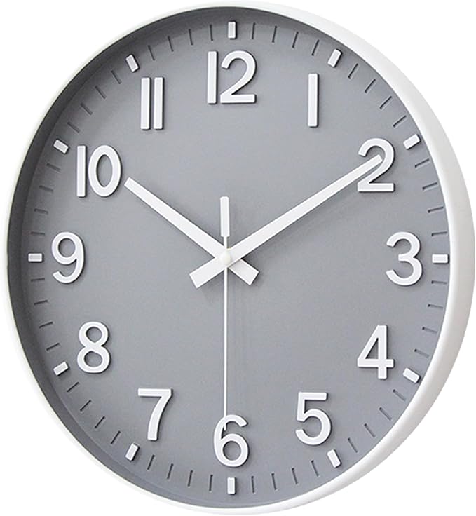 HZDHCLH Wall Clocks Battery Operated, Wall Clock Gray, 8 inch Wall Clock Silent - Image 2