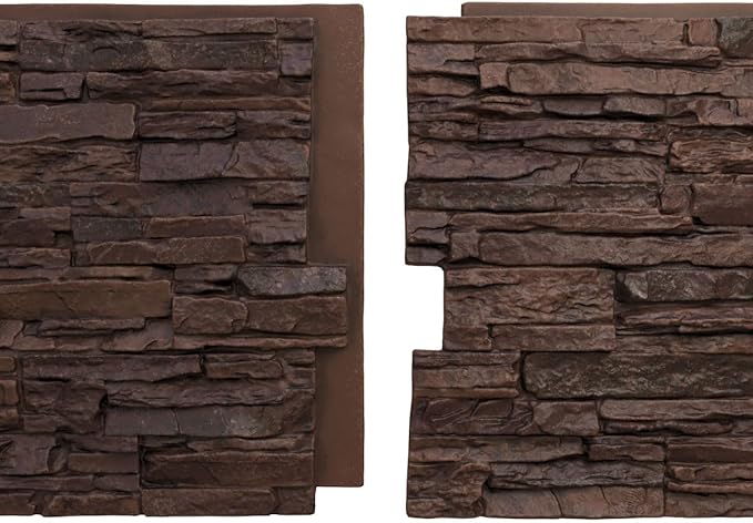 EverStone Canyon Ridge Faux Stone Panel, 45 3/4"W x 24 1/2"H x 1 1/4"D - Image 8