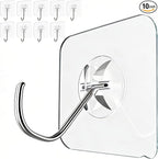 Latoxcaa Heavy Duty Adhesive Hooks 10-Pack: Holds 22lb, Strong Reusable & by Latoxcaa-SpaceMaster