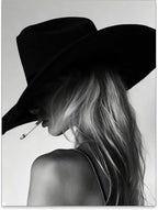 FuSatisYilife Trendy Black And White Wall Art Cool Western Woman Smoking Prints by FuSatisYilife