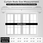 Curtain Rods 36-120 Inch, 1 Inch Adjustable Long Heavy Duty Room Darkening - Image 8