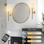Battery Operated Wall Sconce Set of Two, Wireless Rechargeable Wall Light - Image 3
