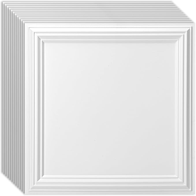 Art3d 36-Pack Drop Relief Ceiling Tiles by Art3d