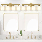 Zarbitta 4-Light Bathroom Light Fixtures, Brushed Gold Modern Vanity Lights - Image 7