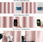 MIULEE Baby Pink Back Tab Blackout Curtains 84 Inch Length 2 Panels Set - Image 5