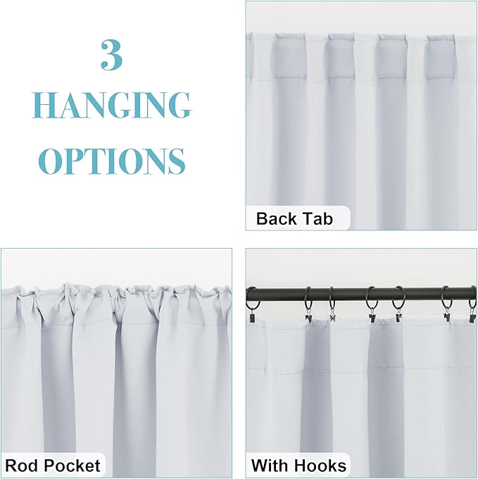 RYB HOME Bathroom Curtains Blackout - Image 6