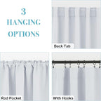 RYB HOME Blackout Curtains for Living Room, Privacy Thermal Insulating Window - Image 2