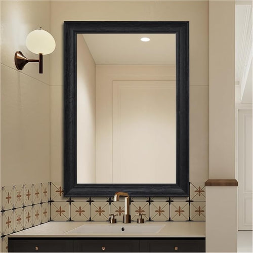 32" x 40" Rustic Wooden Framed Wall Mirror by nolsia