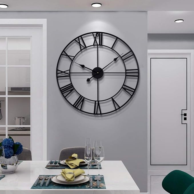 LEIKE 16" Large Wall Clocks Battery Operated, Round Modern Silent Non-Ticking by LEIKEWALLCLOCK