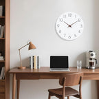 Mosewa Wall Clock 10 Inch Silent Non Ticking Battery Operated White Modern - Image 7