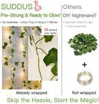 suddus 200 LED Vine with Light Plug in, 6.5ft x 6.5ft Ivy Fairy Curtain Lights - Image 3