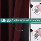 Yakamok 100% Blackout Lined Panels, Thermal Insulated Blackout Curtains - Image 4
