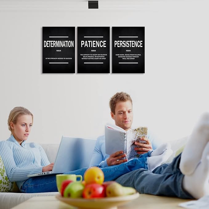 KAWAHONE Inspiration Quotes Wall Art, Motivational Determination Patience - Image 3