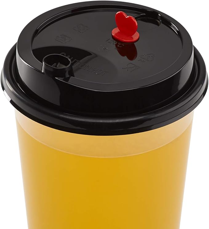 Karat Sipper Dome Lid for 24 oz Tall Premium PP Cup - Black