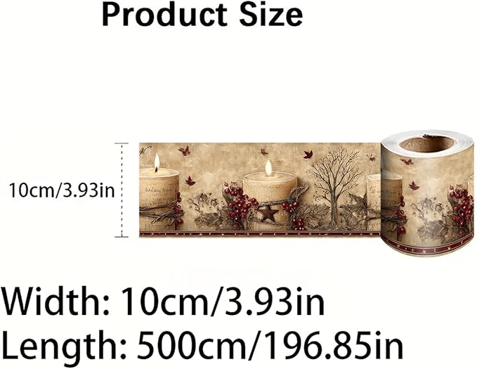 Rustic Farmhouse Wallpaper Border Peel and Stick 196x4 Inch Removable Wall - Image 9