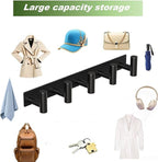 Wall Mounted Coat Rack-5 Hooks, Heavy Duty Stainless Steel Hook Rail - Image 6