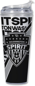 Rico Industries NWSL Angel City FC 24oz Acrylic Tumbler with Hinged Lid, Officially Licensed Double Wall Tumbler with Straw