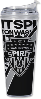 Rico Industries NWSL Angel City FC 24oz Acrylic Tumbler with Hinged Lid, Officially Licensed Double Wall Tumbler with Straw