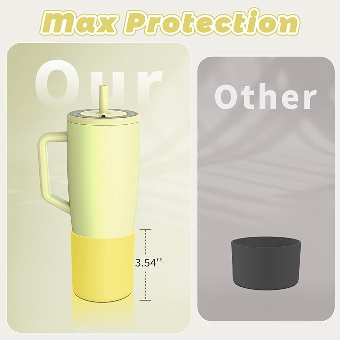 Tall Silicone Boot Compatible with Brumate Era 40 oz 30 oz Tumbler with Handle, Protective Anti-Slip & Anti-Scratches Cover Bumper Accessories