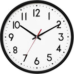 HZDHCLH Wall Clock Black, Silent Wall Clocks Battery Operated 8 Inch Modern Non by HZDHCLH