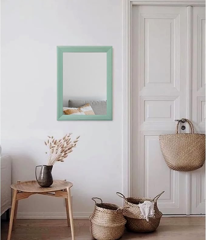 AAZZKANG Wood Framed Mirror Rectangle Modern Farmhouse Wall Mirrors Decor - Image 5