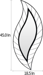 ironsmithn Decorative Wall Mirror, Leaf Teardrop Mirror - Image 2