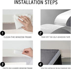 AJAZZ Self Adhesive Curtains 100% Blackout Shades Window Cover Sticky Curtain - Image 3